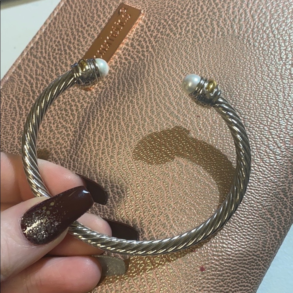 David Yurman Pearl Cable Bangle